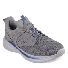 Skechers Tênis Slade-Breyer masculino, Cinza, 42