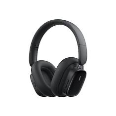Baseus Bowie H1i ANC Headphone, Fone de Ouvido Bluetooth, Cancelamento de Ruído do ANC com Microfone, Certificação Hi-Res Audio, 100 Horas de Duração da Bateria (Preto)