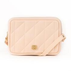 Bolsa Transversal Feminina Be Forever Glossy Rafitthy 13308, Nude