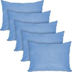Kit 5 Travesseiros Fibra Siliconada Tecnologia Bloqueador Bacteriano -