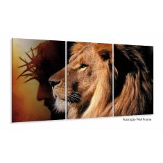 Quadros Decorativos Religioso Leão judá Quarto Sala 120x60 3