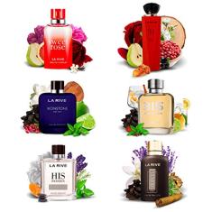 Kit 6 Perfumes Importados La Rive Masculino e Feminino