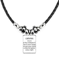 DIYthinker Colar preto inglês com citação perdida peso joia Torque pingente de corda de couro