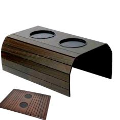 Porta Copo para Braço de Sofá Esteira Flexível de Madeira