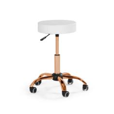 Banqueta Mocho - Sem Encosto - Branco | Red Gold