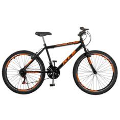 Bicicleta Aro 26 Kls Sport Gold Freio V-Brake Mtb 21 Marchas, Preto, L