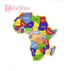 Mapa da África Quebra-Cabeça, Educativo, Países e Capitais - Drackma