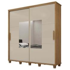 Guarda Roupa Casal 228cm Portas Correr Com Espelho Monte Carlo RV Móve
