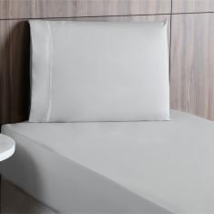 Jogo De Lençol Solteiro Percal 200 Fios 2 Peças - Cinza