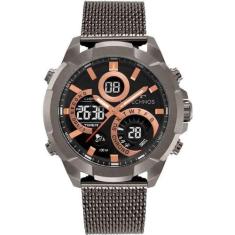 Relógio Masculino Technos Digiana Grafite W23721Aab/1P, 12 meses, Únic