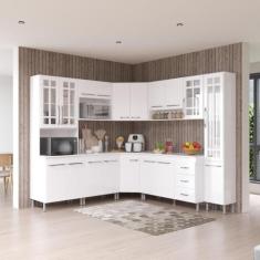 Armário de Cozinha Modulada Completa de Canto Fidelitá Viena 8 Peças 4