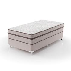 Cama Box Solteirão 108x198x63cm Molas Ensacadas Sonhare Montreal Bege