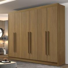 Guarda Roupa Casal 6 Portas 6 Gavetas Dobradiça Slow Zeus Plus D Doro Cinamomo