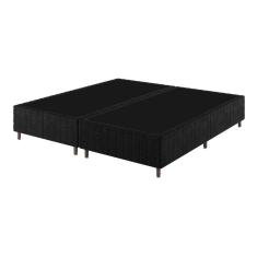 Base Box King 25cm x 2,03m x 1,93m Treviso Matelado Rustico preto