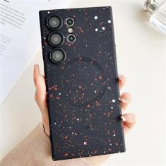 Capa magnética de silicone macio, bk, para samsung galaxy s24 s23 s22 s21 plus ultra fe note 20 10