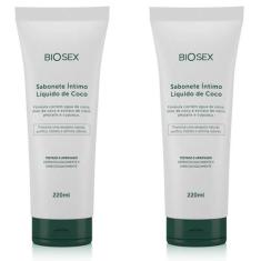 2 Sabonete Líquido Intimo Oleo De Côco Região Intima Biosex