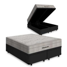 Cama Box Baú Queen + Colchão de Molas Ensacadas Ortobom AirTech Spring