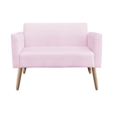 Namoradeira Marisa Suede Pés Palito Natural Rosa Bebê