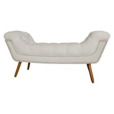 Recamier Calçadeira Estofado Sienna King 195 Cm Corano Bege - LM DECOR