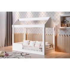 Cama Montessoriana Dakota Branca com Colchão - Gabrielli Móveis