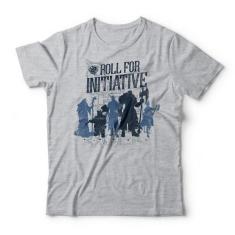 Camiseta Roll For Initiative Studio Geek, 3G, Mescla cinza