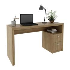 Escrivaninha com 2 gavetas Multimóveis Cr25033 Amendoa