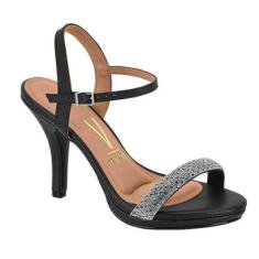 Sandalia Vizzano Salto Alto Strass-Feminino