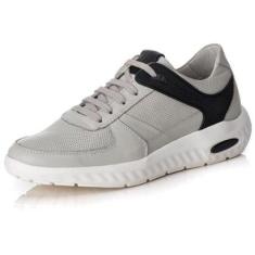 Tênis Masculino Esportivo Couro Cadarço Conforto Dia a Dia-Masculino