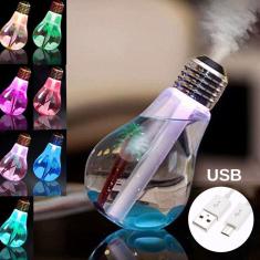 Umidificador De Ar Difusor Aromas LED Ultrassonico Lampada USB 