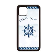 Capa Rudder Ocean Love Sea Sailing Blue para iPhone 12 Pro Max para Apple Mini Mobile Case Shell