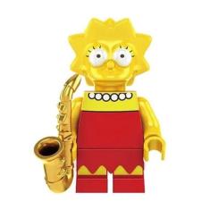 Boneco Blocos De Montar Lisa Simpson Saxofone