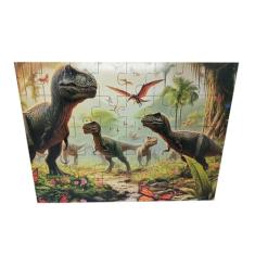 Quebra-cabeça Personalizado Dinossauros de 40 peças Em mdf