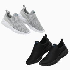 Kit 2 Tênis Masculino Esporte Academia Caminhada Leve Conforto Dia a Dia-Masculino