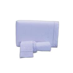 Jogo Lençol Cama Viúva Percal 200 Fios Bordado Branco 3Un - Miguel Enx