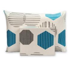 Jogo de lençol solteiro 2 pçs com bainha estampado percal 180 fios - R