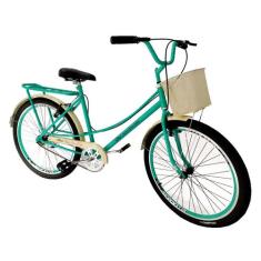 Bicicleta aro 26 feminina ceci barra forte cesta bagag mary - Maria Cl