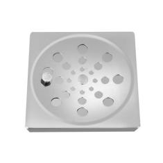 Ralo Grelha Inox Para Banheiro Quadrado 10x10 Com Fecho - Modelar