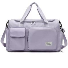 Bolsa Mala Com Porta Tênis Impermeável Alça Regulável Roxo - Lorben