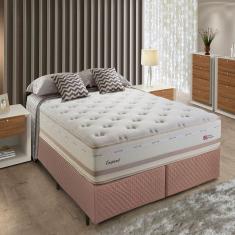 Colchão King Molas Maxspring England 193x203x33cm Herval Branco Bege