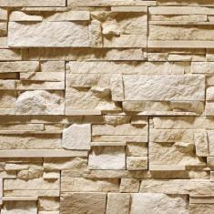 Papel De Parede Tijolos E Pedra Cor Clara Adesivo Lavavel - LRP