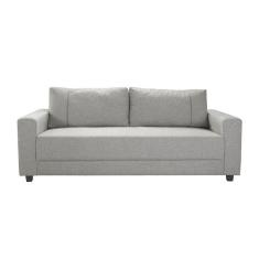 Sofá 3 Lugares Herval Clean Linho Cinza, 200 cm