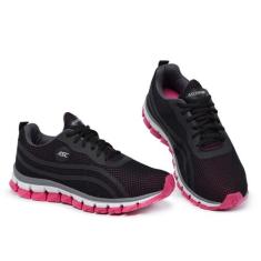 Tênis Feminino Preto Lege ACS Esporte Caminhada Corrida Academia Leve 