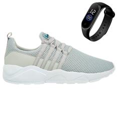 Tênis Para Caminhar Feminino Esportivo Treino Casual Solado Flexivel Confortável + Relógio-Feminino