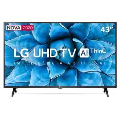 Smart TV LG 43 4K UHD 43UN7300 WiFi Bluetooth HDR Inteligência Artificial ThinQAI Google Alexa