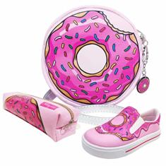 Kit Infantil Bolsa, Tênis e Estojo Donuts, Magicc Kids