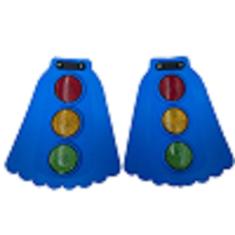 Par Parabarro Bike Paralama Bicicleta 3 Refletor Azul