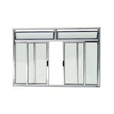 Janela Plus 4 Folhas com Bandeira Vidro Liso 120cm x 150cm Brimak Brilhante