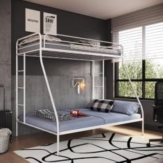 Beliche Casal + Solteiro em Ferro Nice Branco