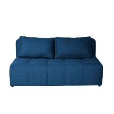 Sofá 2 Lugares Modular Soho Linho Azul Marinho