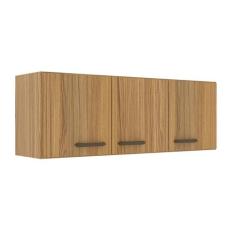 Armário Aéreo Cozinha 120 Cm 3 Portas Co6100 Ipê - Decibal, Marrom Cla